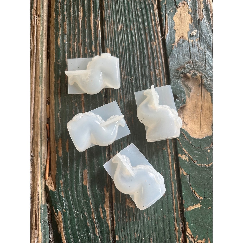 4Pc Octopus Tentacle Silicone Resin Molds Translucent White DIY Crafting A4293
